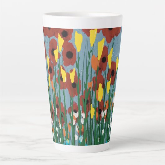 Wilde bloemen latte mok (Voorkant)