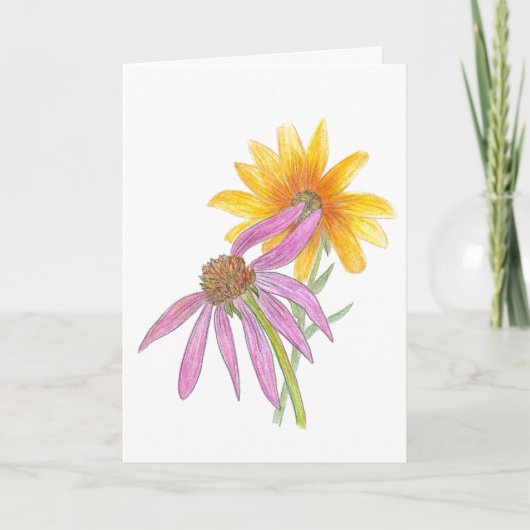 Wilde bloemen, leeg van binnen kaart (Voorkant)
