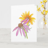 Wilde bloemen, leeg van binnen kaart (Gele Bloem)