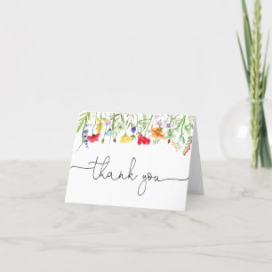 Wilde Bloemen Lente Bloemen Bedanktkaart Bedankkaart