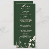 Wilde bloemen Lente Blush Roze Bloem Bruiloft Menu (Voorkant / Achterkant)