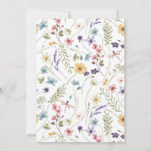 Wilde bloemen Lente Boho Tuin Bruiloft Feest Kaart (Achterkant)