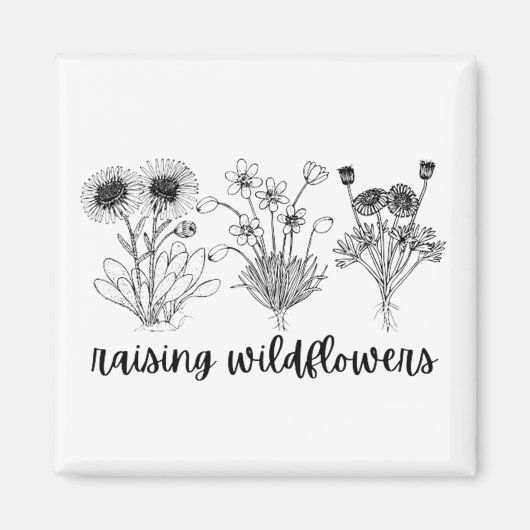 wilde bloemen / lente / lenteseizoen magneet (Voorkant)