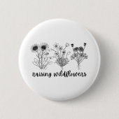 wilde bloemen / lente / lenteseizoen ronde button 5,7 cm (Voorkant)