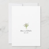 Wilde bloemen lente moderne QR-code voor bruiloft Kaart (Achterkant)