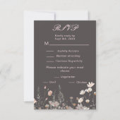 Wilde bloemen lente roze bloem bruiloft RSVP kaartje (Voorkant)