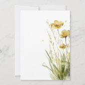 Wilde Bloemen Lente Zomer Herfst Bruidsfeest Kaart (Achterkant)