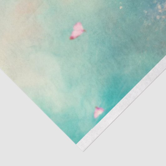 Wilde bloemen, levendig Abstract landschap Tissuepapier (Detail)