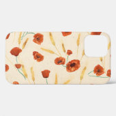 Wilde bloemen: licht achtergrondpatroon. Case-Mate iPhone case (Achterkant (horizontaal))