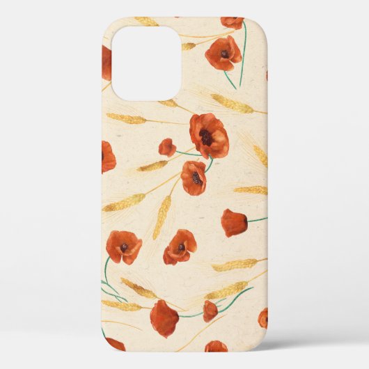 Wilde bloemen: licht achtergrondpatroon. Case-Mate iPhone case (Achterkant)