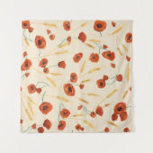 Wilde bloemen: licht achtergrondpatroon. wandkleed (Voorkant (horizontaal))