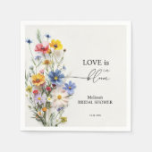 Wilde Bloemen Liefde is in Bloei Bruidsborrel Servet (Voorkant)