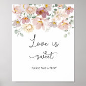 Wilde bloemen Liefde neemt een Poster voor de beha (Voorkant)