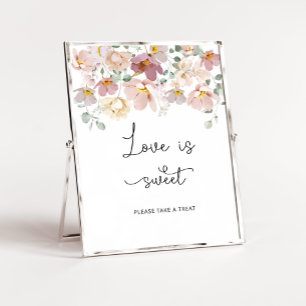 Wilde bloemen Liefde neemt een Poster voor de beha