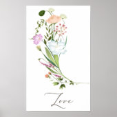 Wilde Bloemen Liefde Poster (Voorkant)