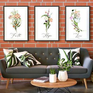 Wilde Bloemen Liefde Poster