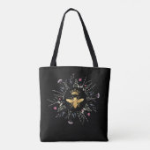 wilde bloemen lijst Koningin bij Tote Bag (Achterkant)