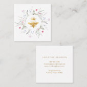 wilde bloemen lijst Queen Bee Vierkante Visitekaartje (Voorkant / Achterkant)