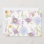 Wilde bloemen lijst vrijgezellenfeest kaart (Achterkant)