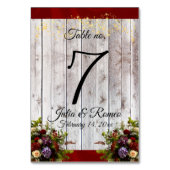 Wilde bloemen, lint en lichten - Rood Kaart (Achterkant)