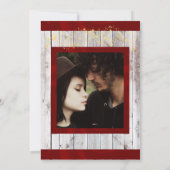 Wilde bloemen, lint en lichten - Rood Save The Date (Achterkant)