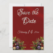 Wilde Bloemen, Lint & Foto - Rood Save The Date (Voorkant)