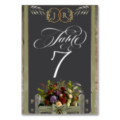 Wilde Bloemen, Lint & Monogram - Salie Kaart (Voorkant)