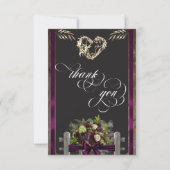 Wilde Bloemen & Lint - Paarse Bedankkaart (Voorkant)