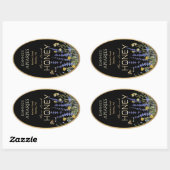 Wilde bloemen Lokaal Raw Honey Label Bee Black Gol (Vel)