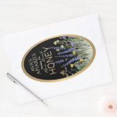 Wilde bloemen Lokaal Raw Honey Label Bee Black Gol (Envelop)