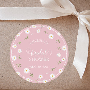 Wilde Bloemen Loof Groen Tuin Bruidsdouche Ronde Sticker