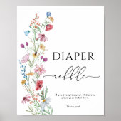 Wilde Bloemen Luier Raffle Poster (Voorkant)