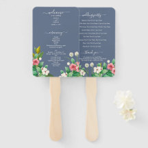 Wilde Bloemen Maagdenpalm Stofblauw Huwelijksprogr