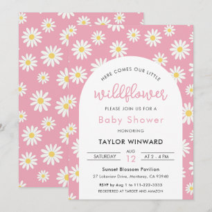 Wilde Bloemen Madeliefje Baby Borrel Kaart