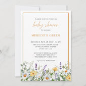 Wilde Bloemen Madeliefje Lavendel Boho Tuin Baby S Kaart (Voorkant)