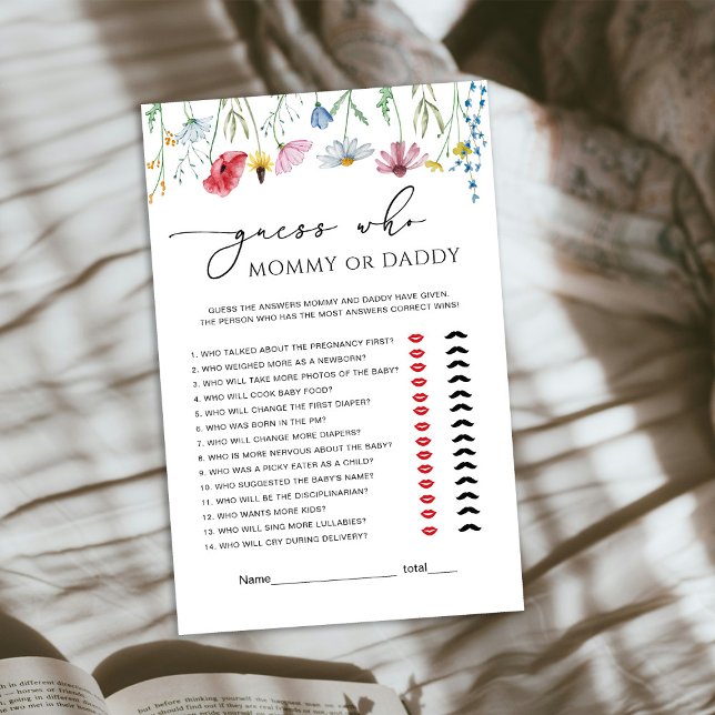 Wilde Bloemen Mam of Pap Baby Spel (Creator heeft geüpload)