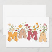 Wilde bloemen Mama Moederdag kaart- Kaart (Voorkant / Achterkant)