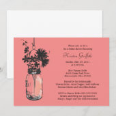 Wilde bloemen & Mason Jar Vrijgezellenfeest Kaart (Voorkant / Achterkant)