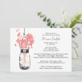 Wilde bloemen & Mason Jar Vrijgezellenfeest Kaart (Staand voorkant)