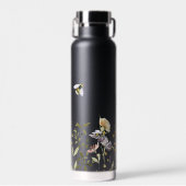 Wilde bloemen Meel Bumble Bee. | Monogram Waterfles (Voorkant)