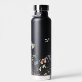 Wilde bloemen Meel Bumble Bee. | Monogram Waterfles (Rechts)