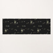 Wilde bloemen Meel Bumble Bee. | Monogram Yogamat (Achterkant (horizontaal))