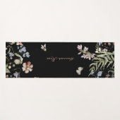 Wilde bloemen Meel Bumble Bee. | Monogram Yogamat (Voorkant (horizontaal))