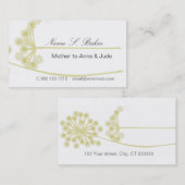 Wilde bloemen Meel van moderne professionele mam Visitekaartje (Voorkant / Achterkant)