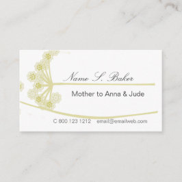 Wilde bloemen Meel van moderne professionele mam Visitekaartje