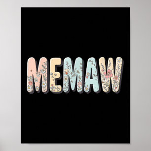 Wilde Bloemen Memaw Bloemstuk Moedersdag Memaw Poster