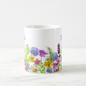  wilde bloemen met aangepaste naam Womens Koffiemok (Center)