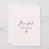 Wilde bloemen met bridale douche-uitnodiging kaart (Achterkant)