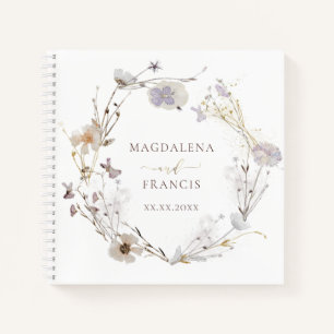 wilde bloemen met het grote bruiloft Guest Book Notitieboek