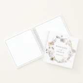 wilde bloemen met het grote bruiloft Guest Book Notitieboek (Binnen)